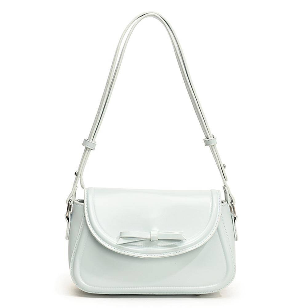 Women Small Underarm Bag Solid Color Casual Tote Handbag Girls Outdoor Daily Bag