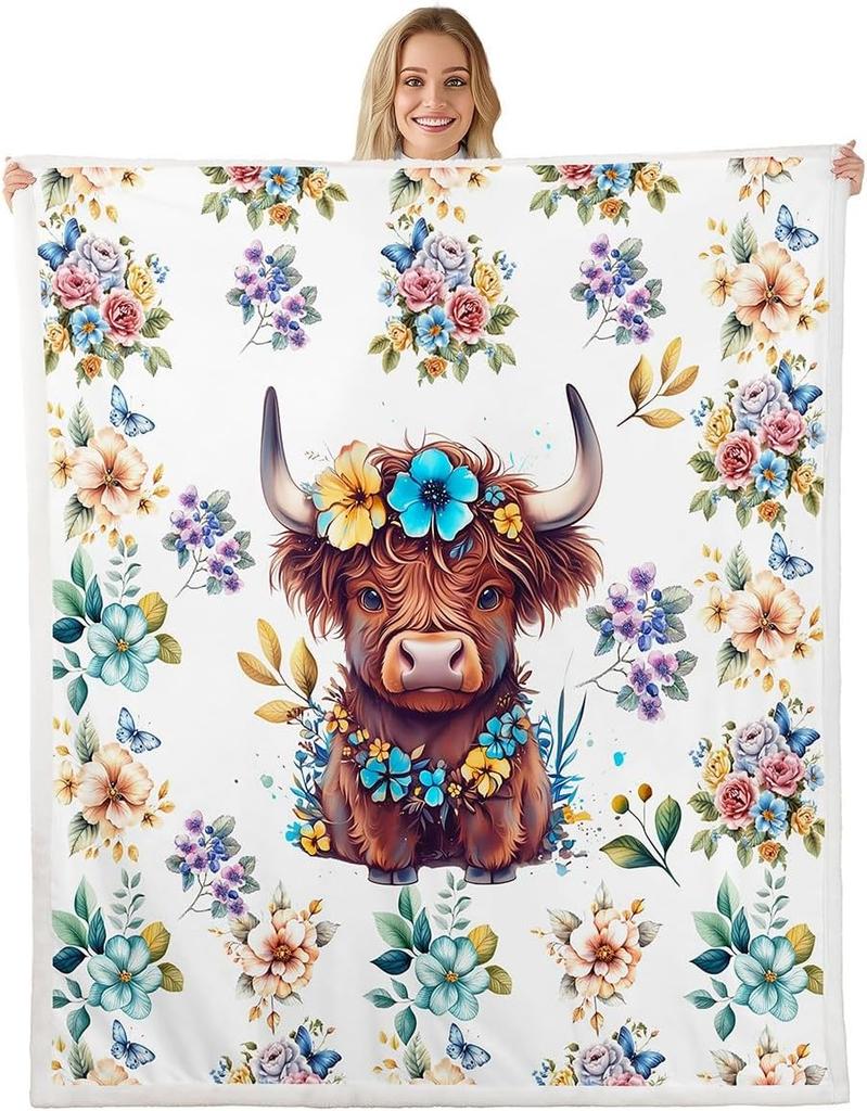 Forest Deer Blanket Soft Fleece Throw Nature Sunset Design Home Decor Camping Gift Kids Room