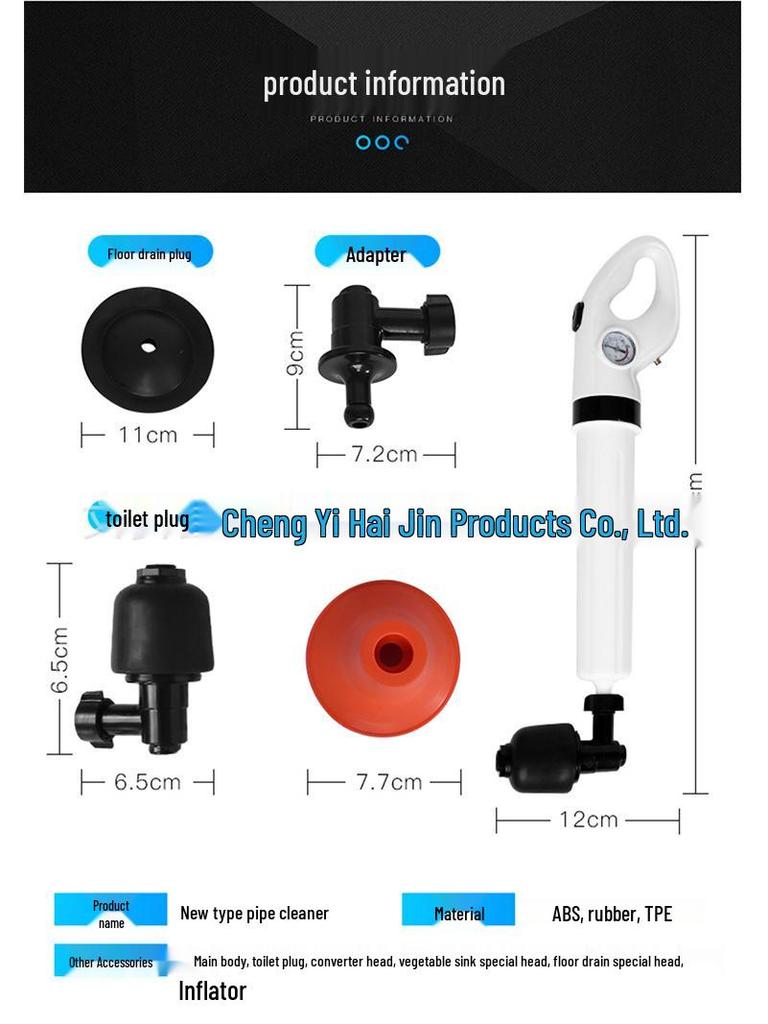 High-Pressure Toilet and Drain Unclogger Tool