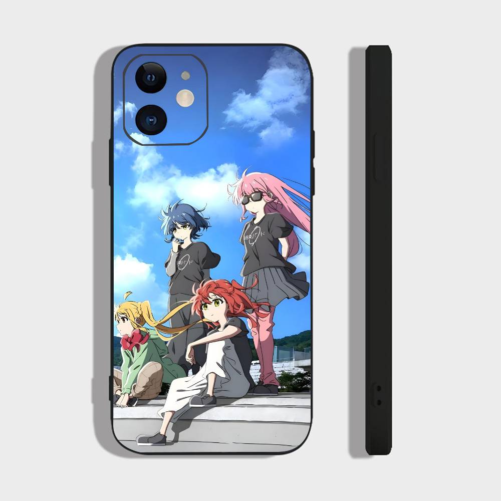 ANIME B-Bocchi The Rock-l For IPhone 13,17,11,12,16,14,15,Plus,Pro Max Soft Silicone Black Phone Case