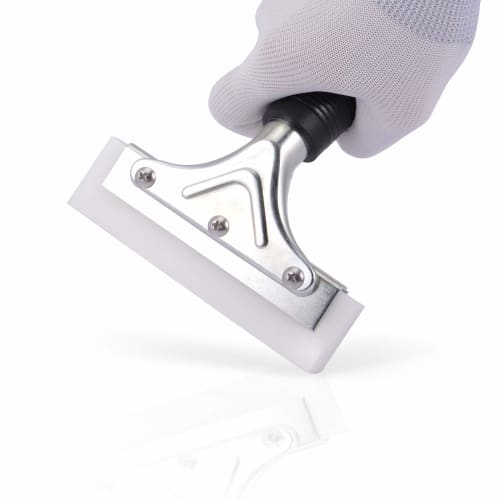 Ehdis 12*3.1CM Square Edge Silicone Water Blade Squeegee for Showers, Windows, and Auto Glass, Extra Thick Blade with Rubber Handle, Built-in Windshie