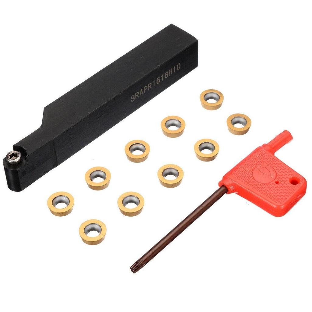 Face Milling SRAPR1616H10 Lathe Tool Holder+10Pcs RPMT10T3MO Carbide Rt