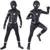 Atemberaubendes Schwarzes Spider-man Homecoming Cosplay-Kostüm mit atmungsaktivem Material für Kinder und Erwachsene