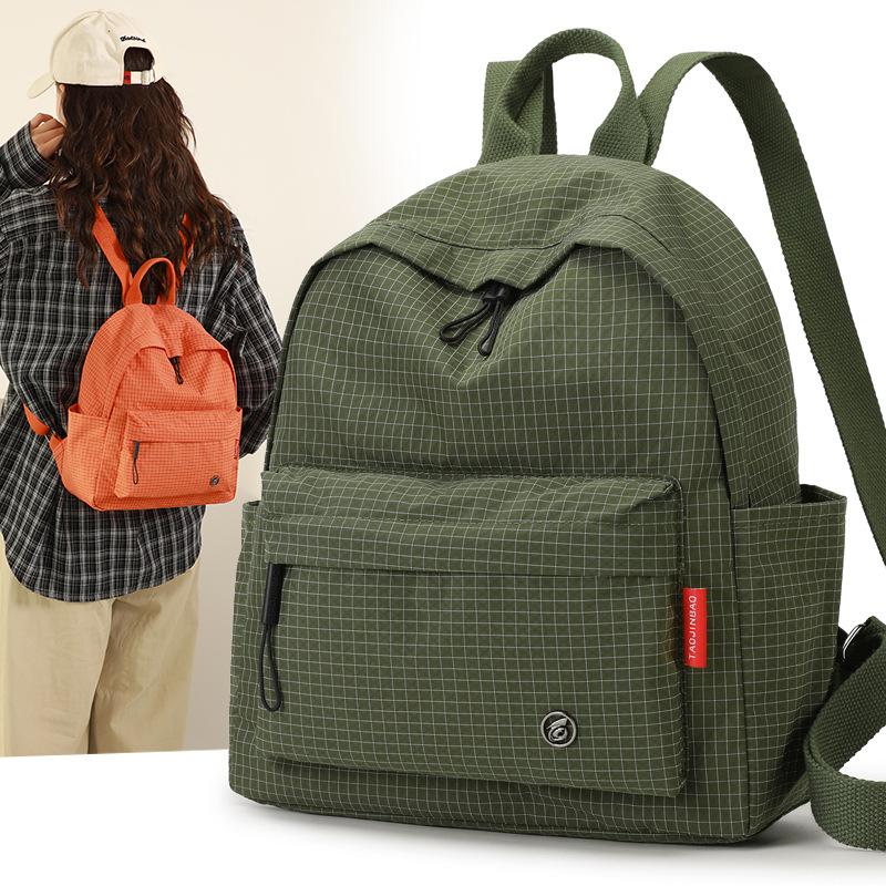 Schultasche Karierter Rucksack Damen 1011 Neue Mode Koreanische Ausgabe Oxford-Stoff Kleine Schultasche Rucksack für Damen Reisen Schultasche