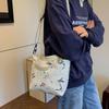 Street Style Nylon Tote Bag With Letter Print For Daily Use