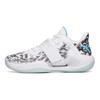 Anta Water Flower 4 Nitrogen Technology Shock Absorption Support Low Top Basketball Shoes Men Sneaker White Blue 112221602-10
