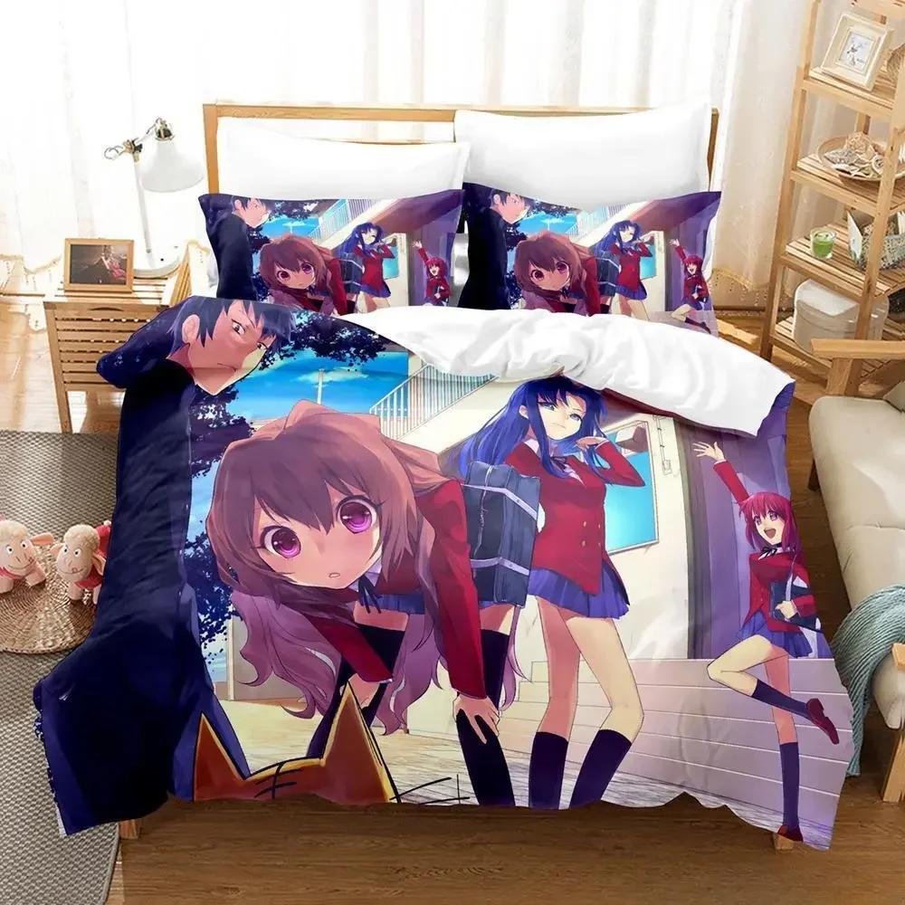 New 3d Print Kawaii Anime Toradora Bedding Set Single Twin Full Queen King Size Bed Set Bedroom Duvet cover Sets Home Textiles