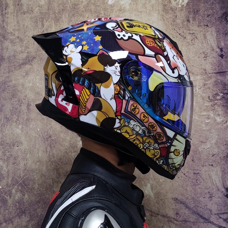 Dual Lens Motorcycle Helmet Motorcycle Travel Helmet Electric Vehicle Adult Safety Helmet