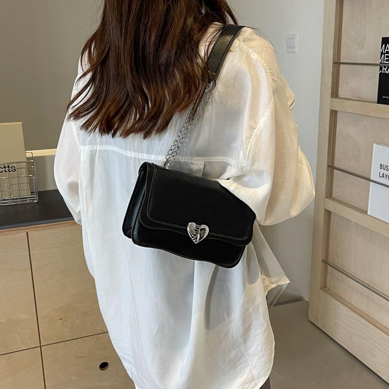 Trendige Street Style Pu-Leder Schultertasche Für Damen Schick Frühling 2024 Quadratisch Crossbody