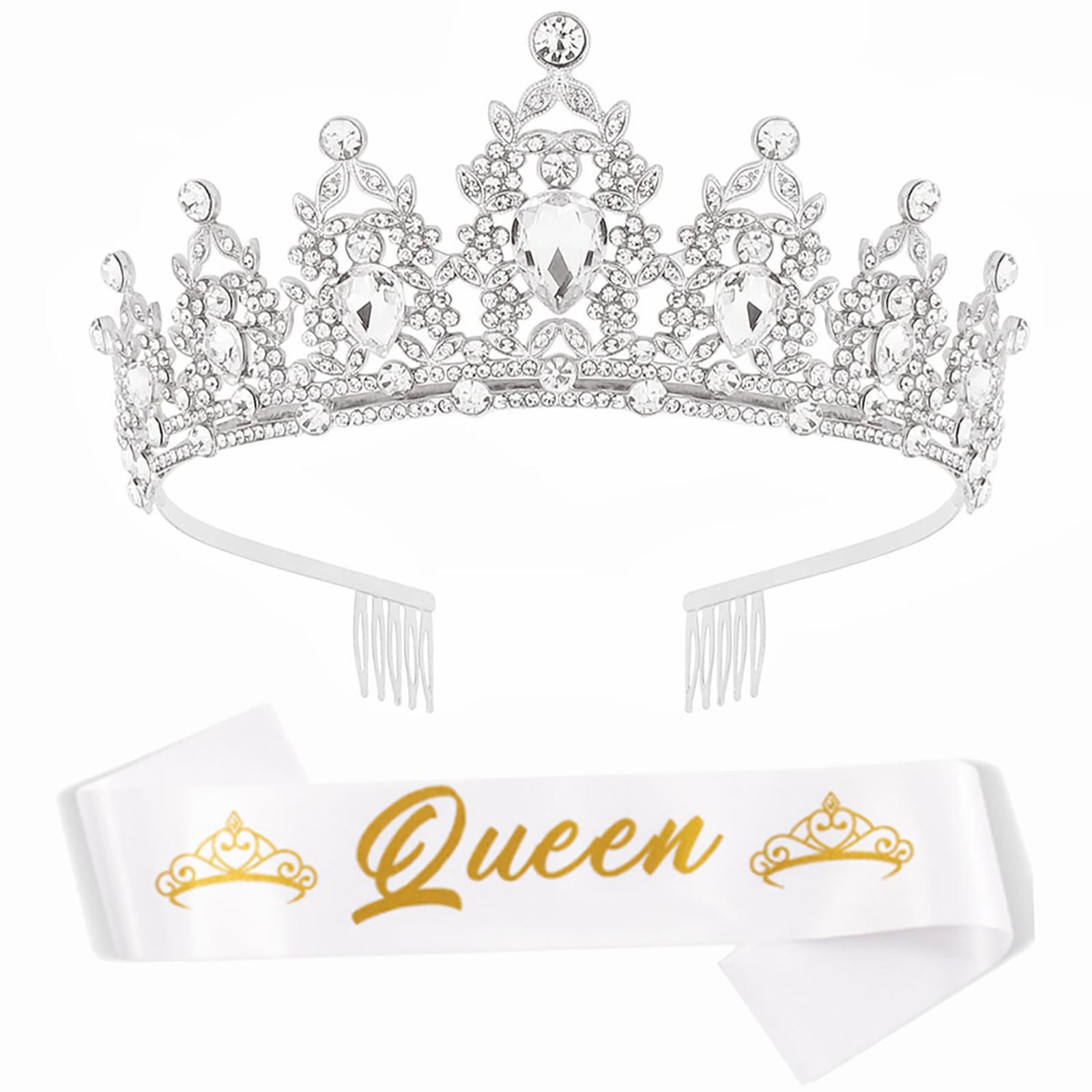 

Королевская корона для вечеринки с поясом для мужчин и женщин, комплект наплечных накидок со стразами для дня рождения, вечерние принадлежности для вечеринок A