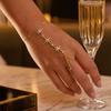 Pulsera de Guante con Estrella de Ocho Puntas, Pulsera de Cadena Ajustable de Aleación de Zinc, Pulsera Brillante de Estrella para Regalo de Joyería
