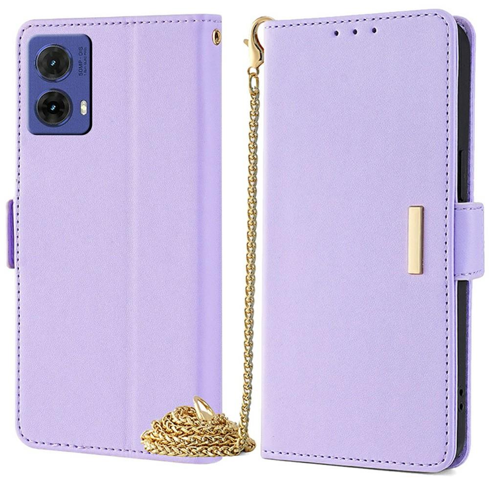 Für Motorola Moto G85 5G/S50 Neo 5G Hülle PU Leder Brieftasche Ständer Handyhülle mit Umhängegurt