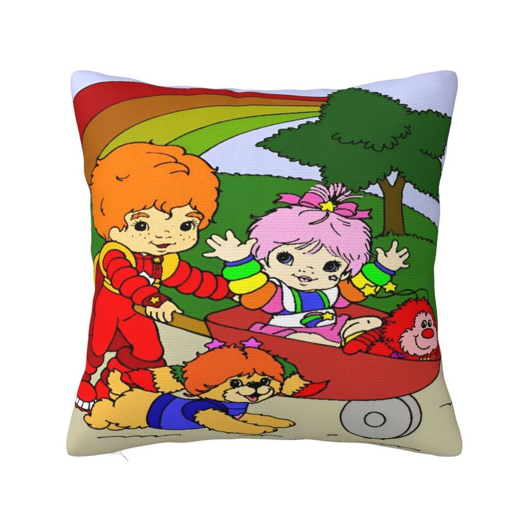 Soft and Sweet Home Rainbows BriteDecorations Pillowcase Merch Pillow Cover Square Multi-Size