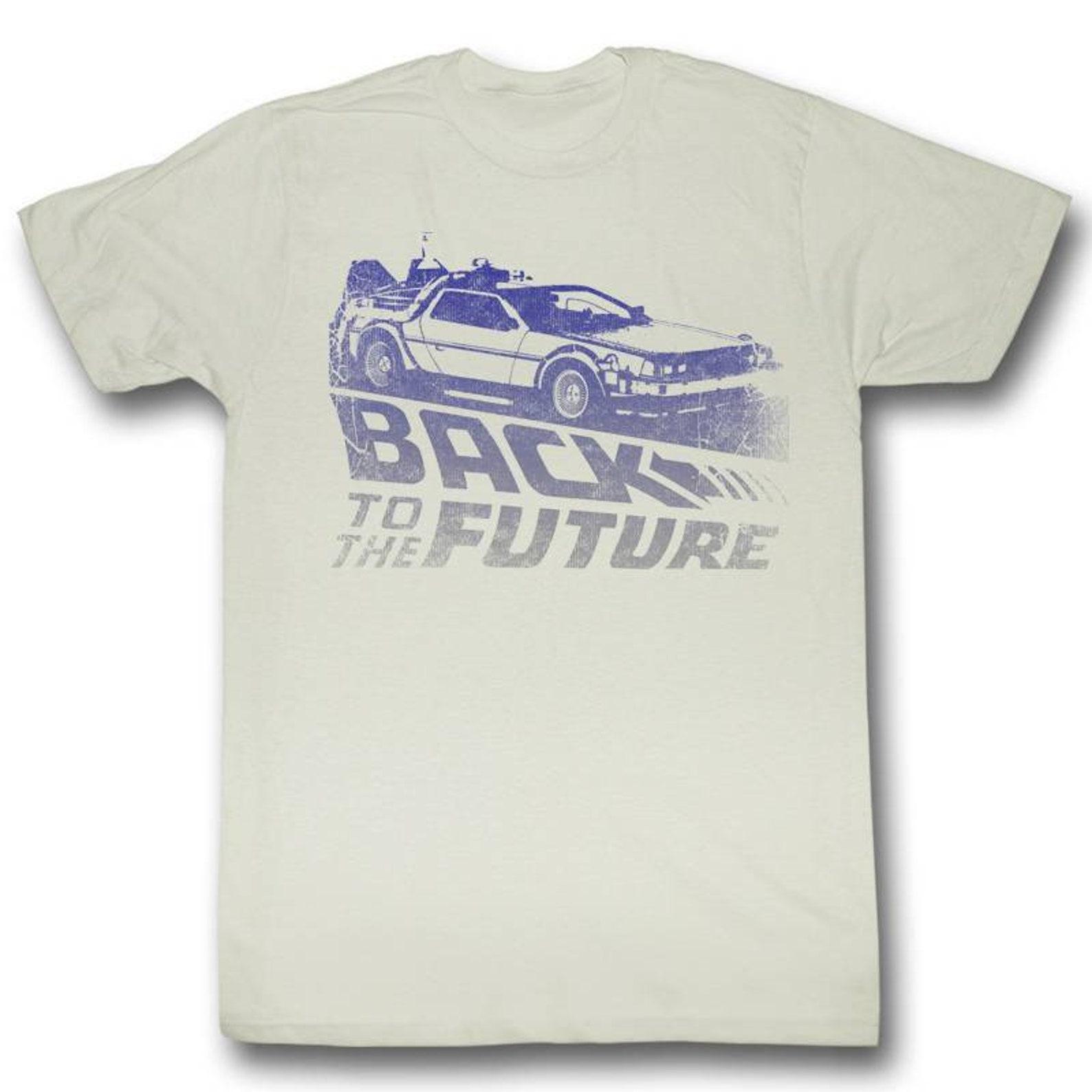 Back to the Future Fade Natural Adult T-Shirt S