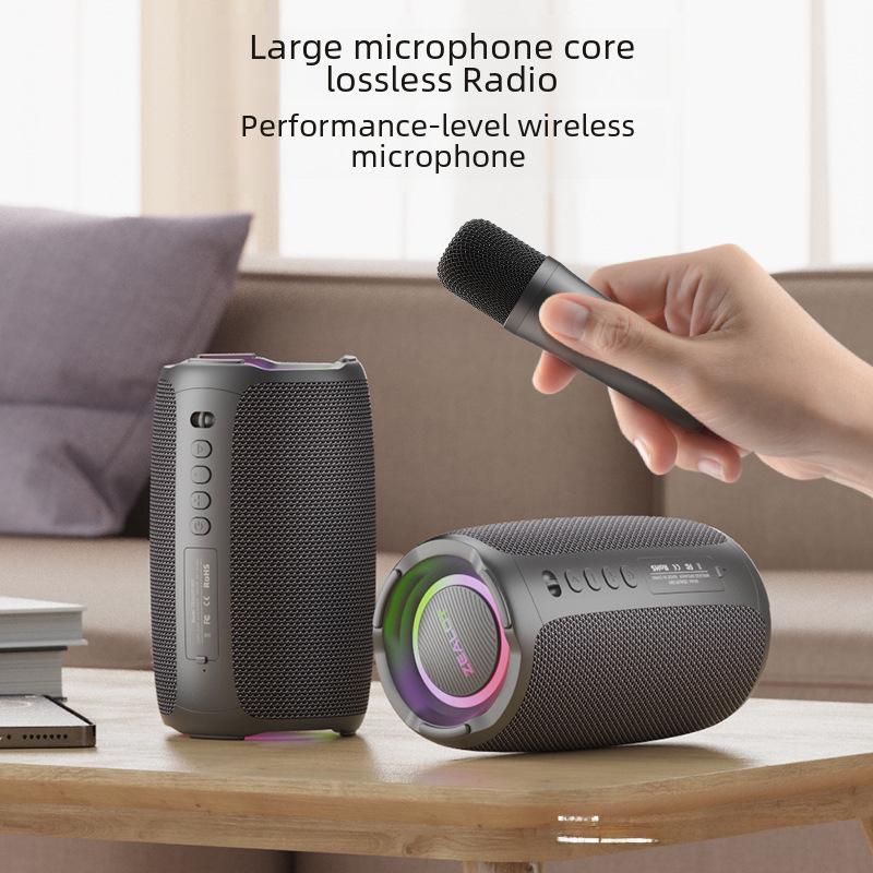 Boxă Bluetooth impermeabilă Fanatic S61: TWS, Subwoofer, Lumini Colorate, Interconectare Wireless, Design Compact