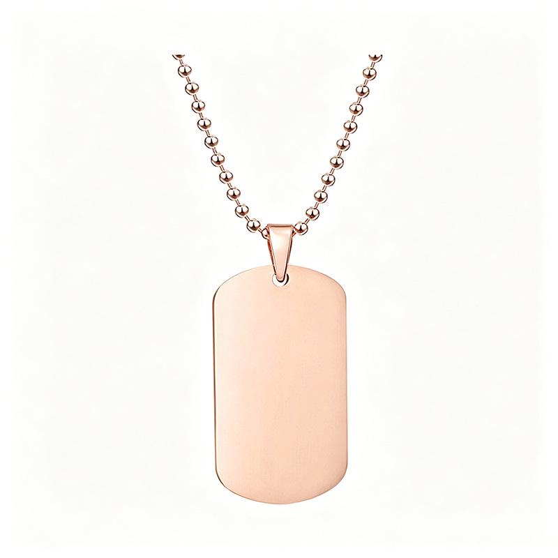 Round Bead Stainless Steel Necklace with Custom Engraving – Ideal Birthday Gift