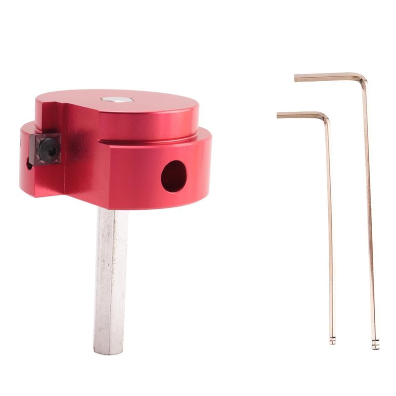 

PVC Pipe Reamer With 1.5Inch Head Aluminum, PVC Fitting Saver, PVC Socket Saver With 0.315In Hex Shaft, For Water Lines-B61B червоний