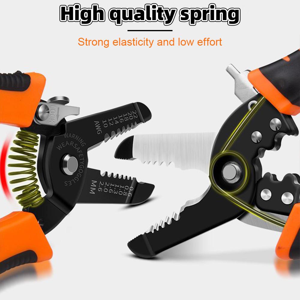 10 In 1 Wire Strippers Pliers Cable Cutter For Electrician Household Network Free Ch-1 Connector Wire Cable And Heat Shrink Tube
