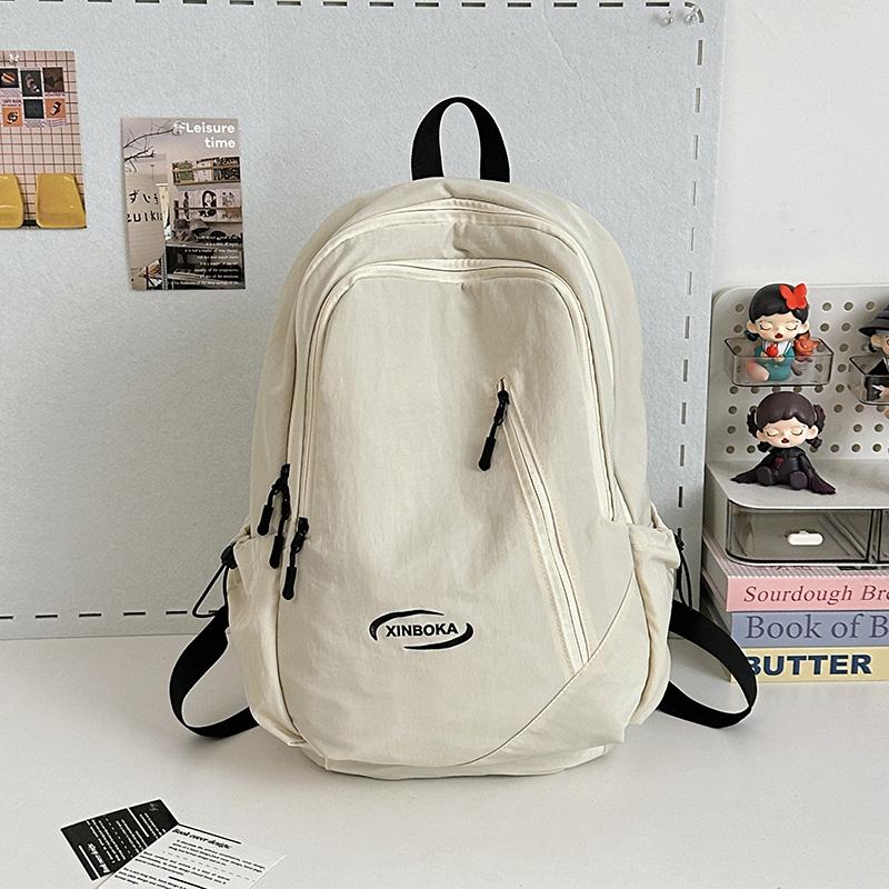 Large Capacity Backpack Men's Letter Print Schoolbag Women's Backpack