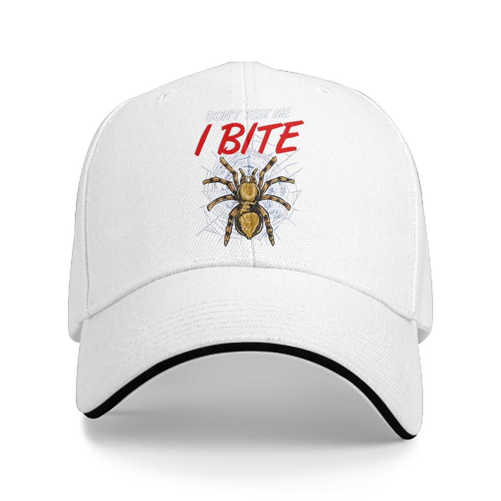 Spiders Multicolor Hat Peaked Men's Cap Don't Test Me I Bite Tarantula Spiders Personalized Visor Protection Hats