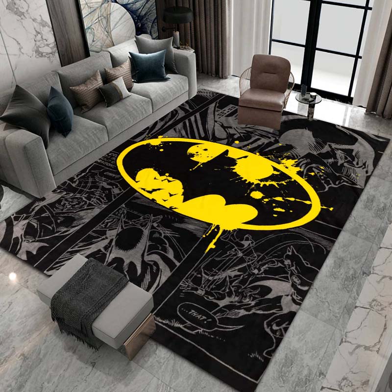 New  Batman  Cartoon-Print Rug — Suitable for Living Rooms, Bedrooms, Children s Rooms, Home Decor, and Dressing Rooms (Non-Slip 60x90cm