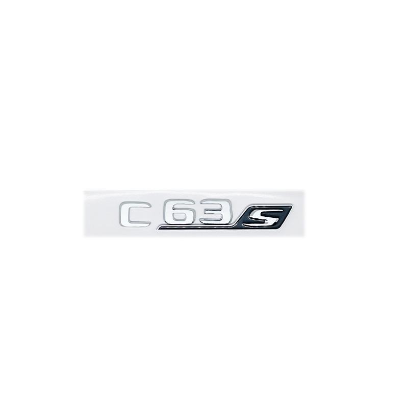 

3D Chrome Black ABS Emblem for Mercedes-Benz AMG C63s Coupe - V8 Biturbo Letters Nameplate Sticker for Side Fender & Trunk