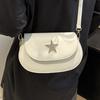 2025 New Temperament Fashion Design Single Shoulder Crossbody Foreign Style Solid Color Four-pointed Star Portable Texture Crossbody Bag Female