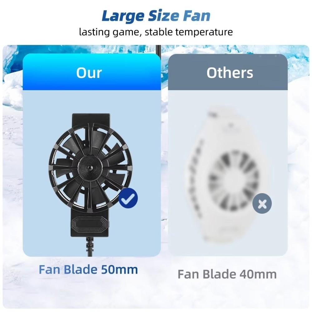Mute Portable Phone Cooler Air-Cooled Mini Cooling Fan Phone Cooling Fan  for Gaming Enthusiasts