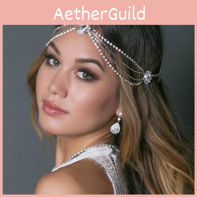 Rhinestone Elegant Decoration With Multi Layer Chain Design Necklace Women