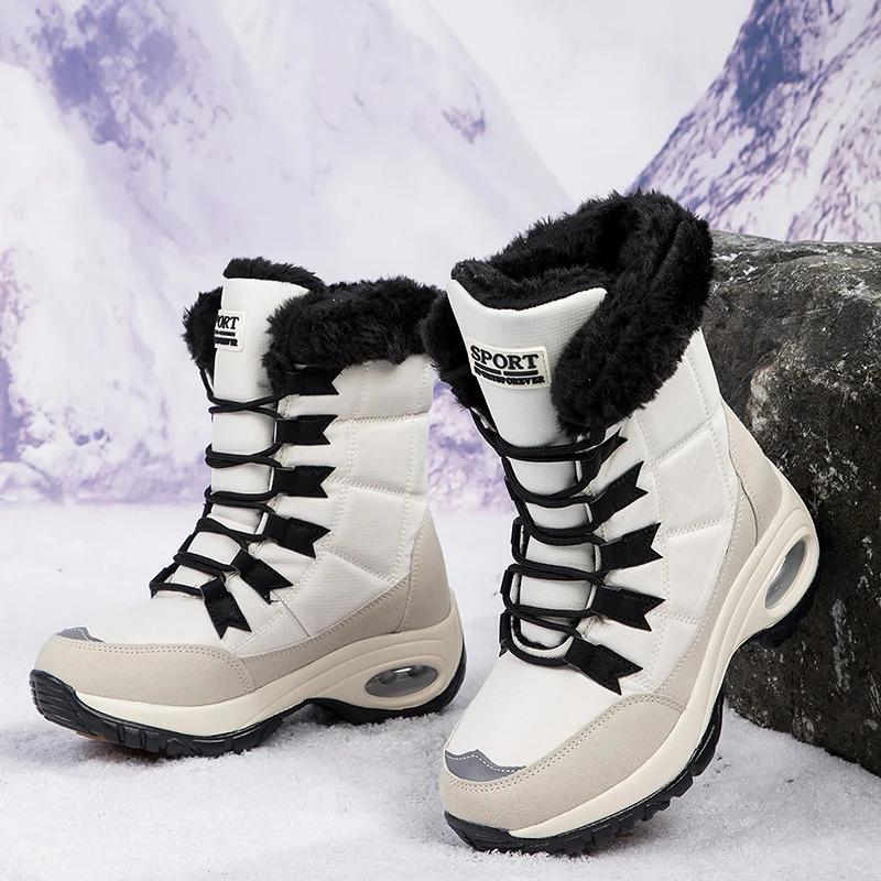 Fashion Women's Rubber Boots Classic Snow Winter Warm Shoes Handmade Platform Shoes Flip Flops 2025 Ankle Botas De Mujer Size 42 Boots