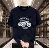 Motorcycle Boy T-Shirt Men Vintage 100% Cotton Short Sleeve Tops Tees  Hip Hop High Street Oversized T-Shirt 5XL