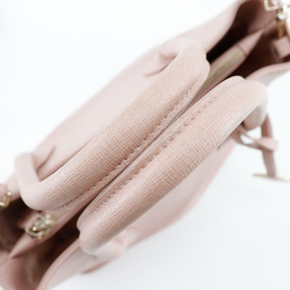 Furla 2WAYShoulder Handbag Pink Leather Women Used