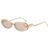 Oval simple sunglasses trendy fashion new versatile sunglasses personalized retro high-end sunglasses