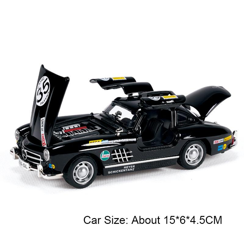 1:32 Scale M4 300SL Track Version Car Model Toy Metal Diecast Music Light Pull Back Miniature Vehicle Models Kids Metal Ornament