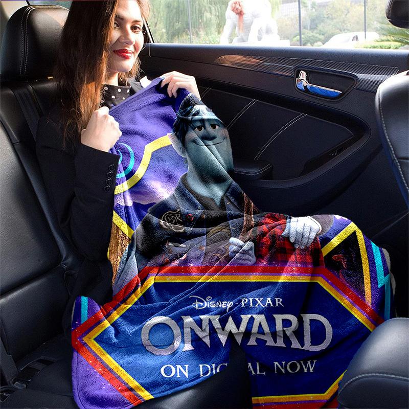 1pc, Disney Pixar Onward Merchandise: Blue Home Decor Blanket Perfect for Couch, Bedroom, Living Room, Travel, Camping