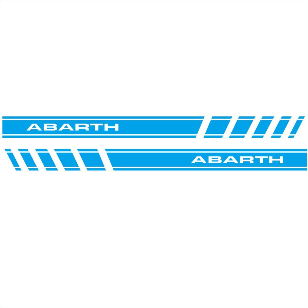 2PCS Car Door Side Skirt Stripe Stickers Racing Sport Fashion Vinyl Decals Decoration Accessories Exterior For Fiat 500 ABARTH