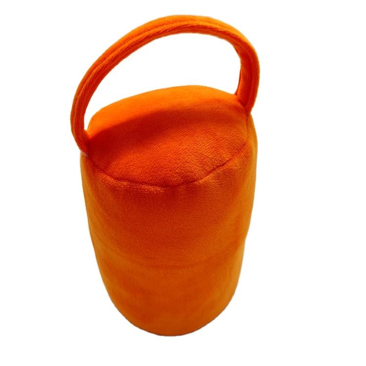 Hot Sale Stock Fabric Cylindrical Stuffed Sand Door Stopper оранжевый