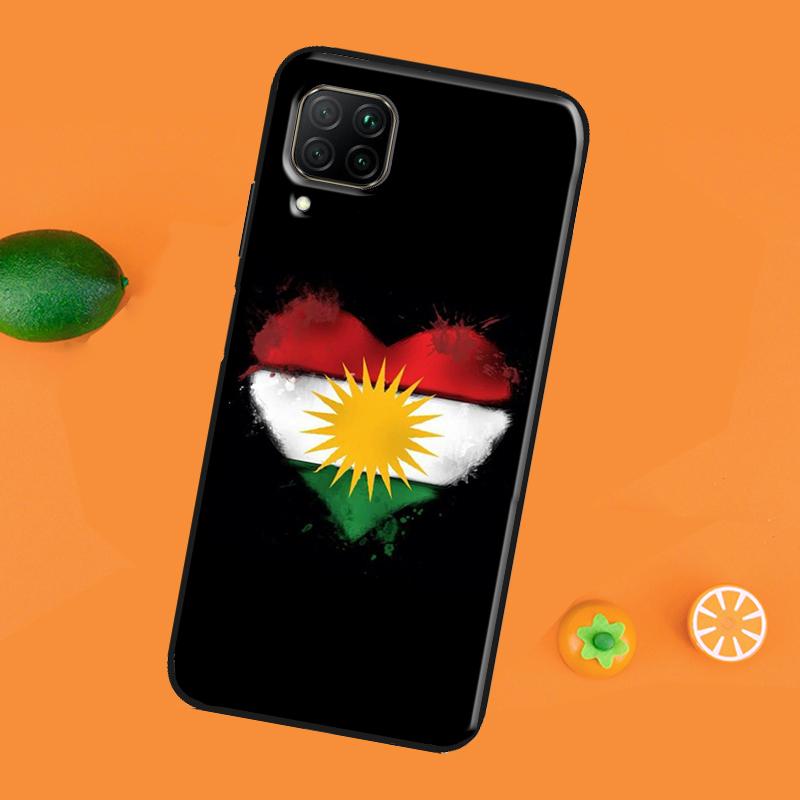 Custodia con bandiera del Kurdistan per Huawei P30 Pro P20 P40 Mate 20 Lite P Smart 2021 2019 Nova 5T Honor 50 10i 9X 8X