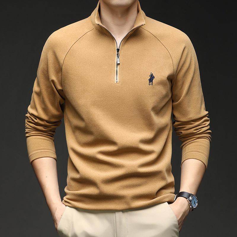 Men's Double-Sided Fleece Half-Zip Stand Collar Sweatshirt - 2025 Autumn/Winter Trend
