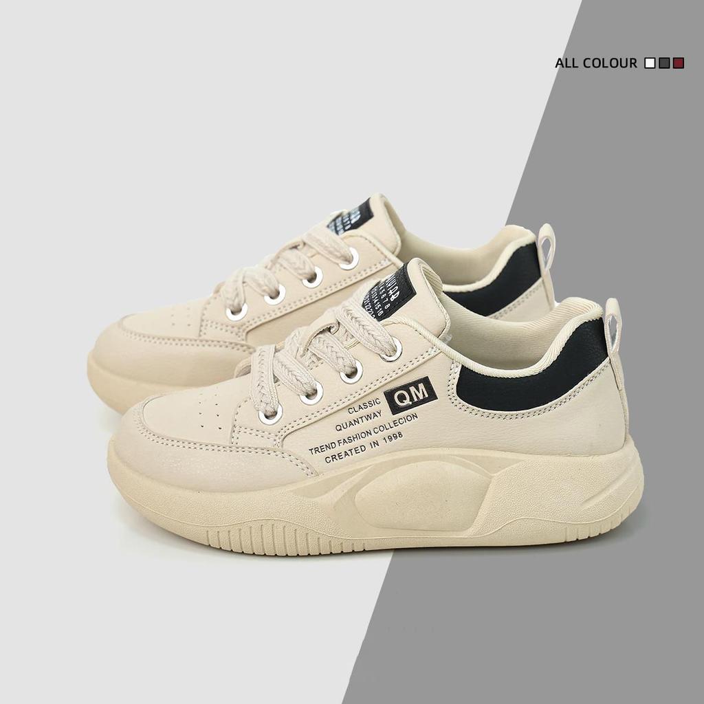 fashion Hot Thick Bottom Women's Vulcanize Shoes Outdoor Sneakers Mid Heel PU Casual Shoes Zapatos Para Mujeres Shoes for Women Loafers