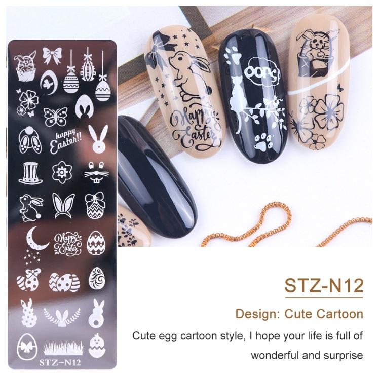 1Pc Nail Art Штамп Шаблон Геометрия Ловец цветов Лист Животное Узор Летние фрукты Мультфильм Животные Бабочка Ногти Искусство N12