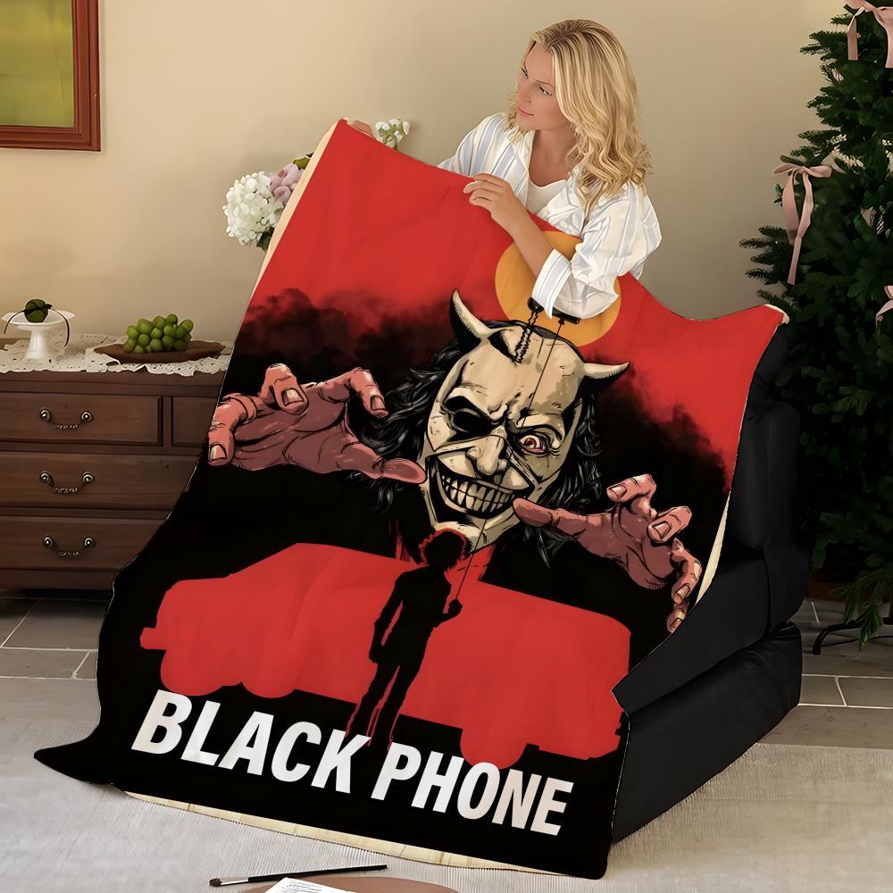 Movie T-The B-Black P-Phone Throw Flannel Blanket, Soft Warm, Durable & Washable Cute Cool