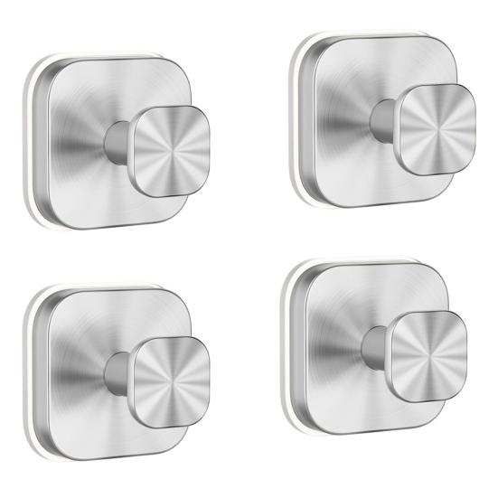 Přísavkové háčky pro sprchu z nerezové oceli, nástěnné háčky do koupelny, silné lepidlo, věšák na ručníky, snadná instalace, opakovaně použitelný věšák na věnce