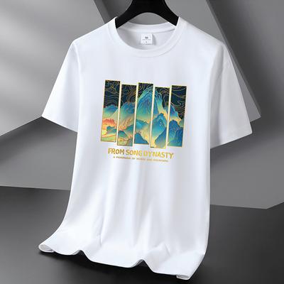 T-shirt a maniche corte da uomo in puro cotone stile giapponese 10 colori S-6XL