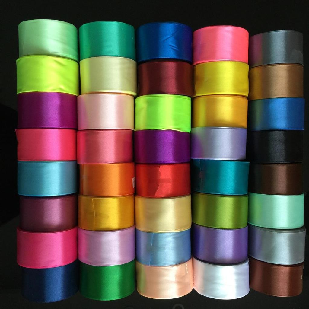 In Stock: 5cm Satin Ribbon - 50mm for Gift Packaging, Weddings, Chair Bows, and Handmade Crafts