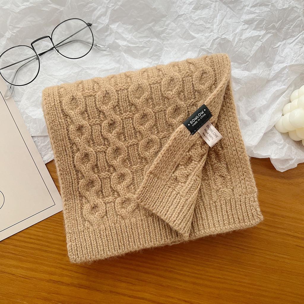 Clearance 111 Versatile Soft Waxy Small Scarf Couple Simple Premium High Texture Knitted Warm Scarf Gift