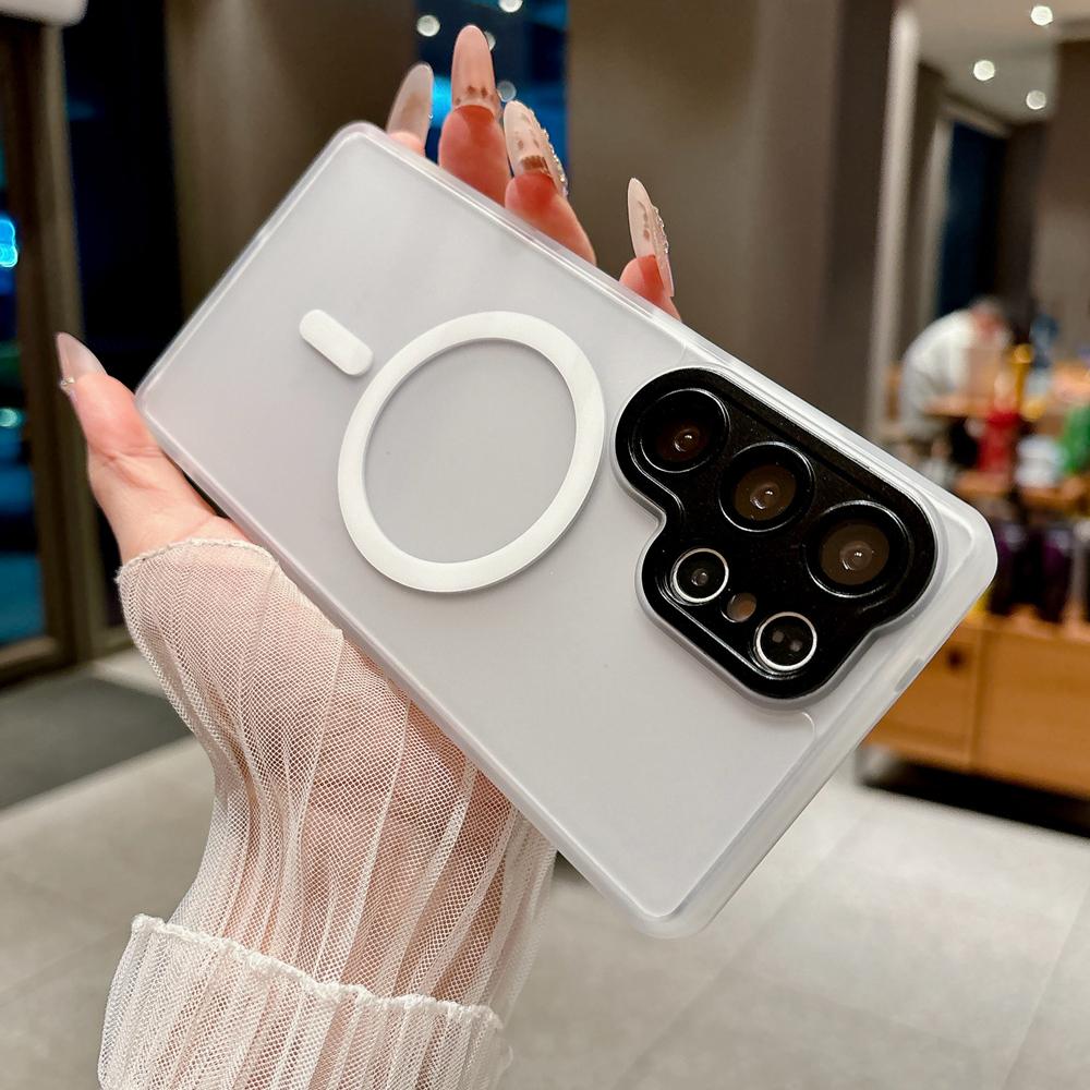 KEYSION Luxury Matte Translucent Magnetic Case for Samsung Galaxy S25 S26 Ultra 5G S26+ S25 FE Shockproof Armor Phone Cover