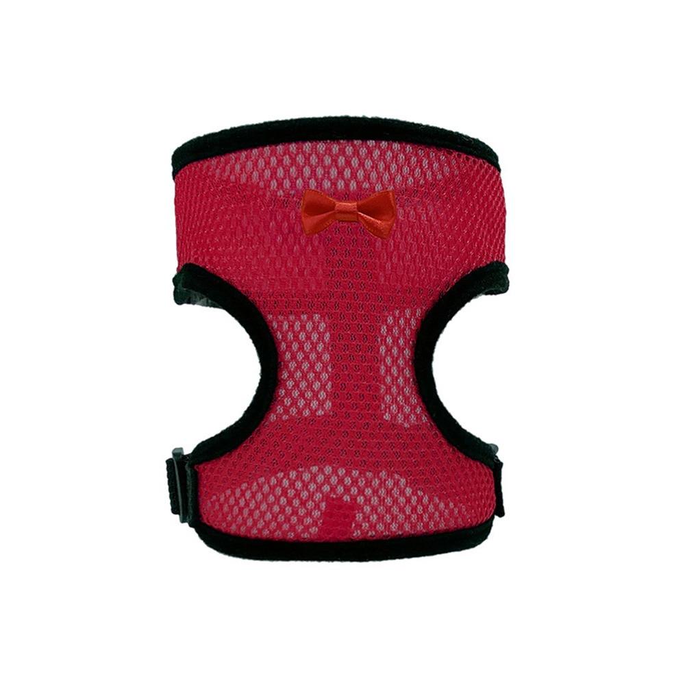 Portable Breathable Adjustable Duck Chicken Harness Comfortable Matching Collars Duck Vest Soft Bow Chicken Vest Poultry Red-XS