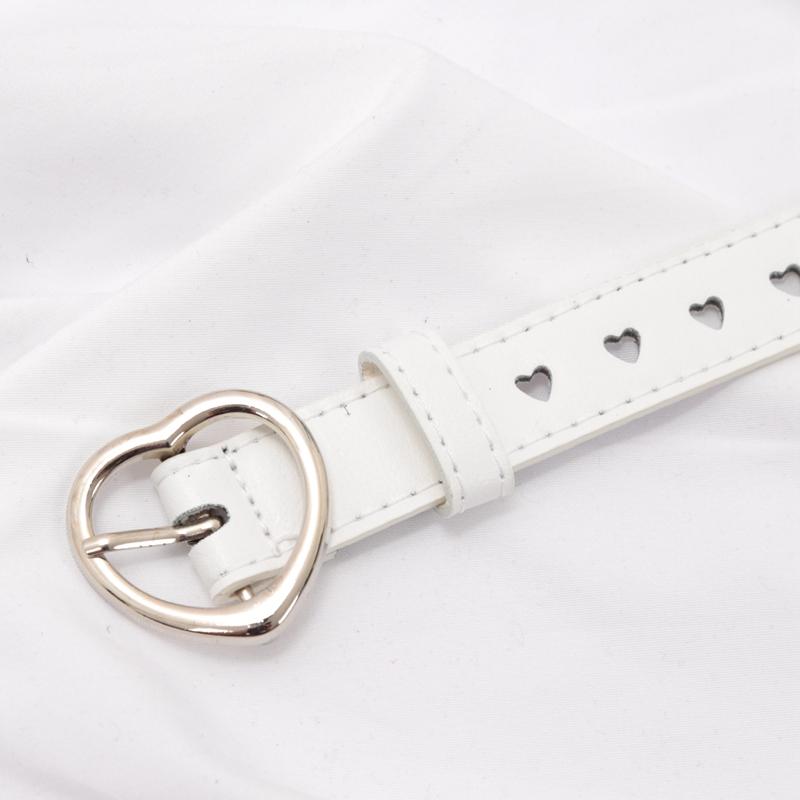 Women PU Leather Belt Hollow Out Loving Ladies Waist Belt Personality Female Designer Jeans Pants Strap for Women Girls