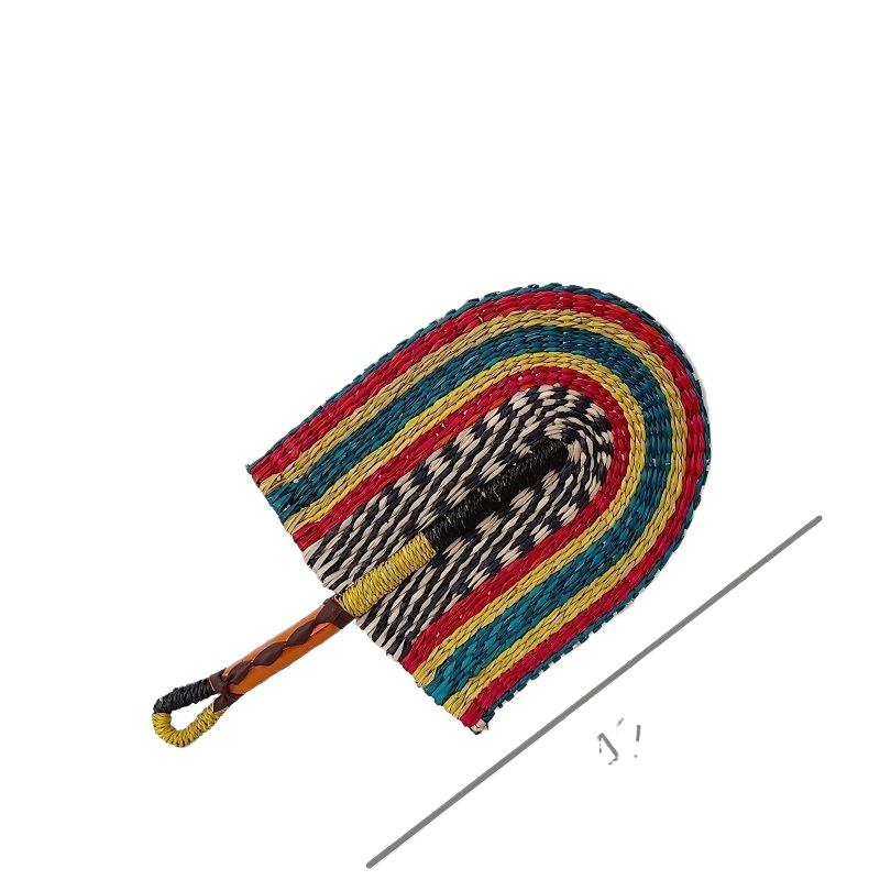 Vietnamese Seaweed Woven Grass Woven Fan Wall Hanging African Elements Ins Wind Wall Decoration Day Summer Hand-shake